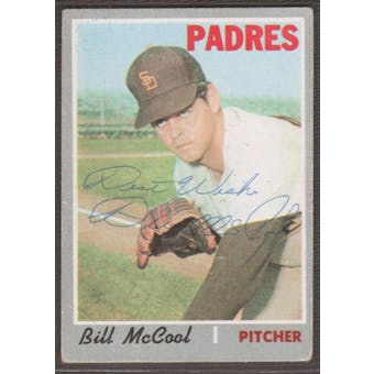 1970 Topps Baseball #314 Bill McCool Signed in Person Auto