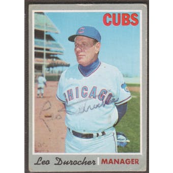 1970 Topps Baseball #291 Leo Durocher Signed in Person Auto