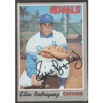 1970 Topps Baseball #402 Ellie Rodriguez Signed in Person Auto