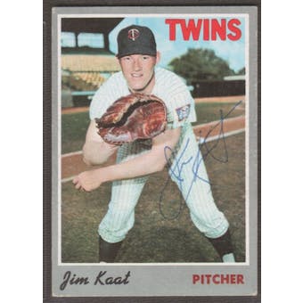1970 Topps Baseball #75 Jim Kaat Signed in Person Auto (B)