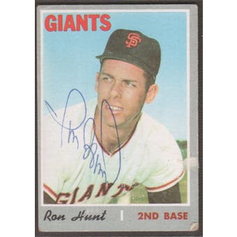 1970 Topps Baseball #276 Ron Hunt Signed in Person Auto