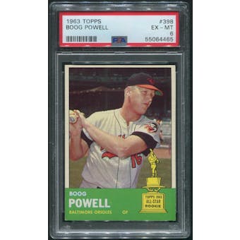 1963 Topps Baseball #398 Boog Powell PSA 6 (EX-MT)