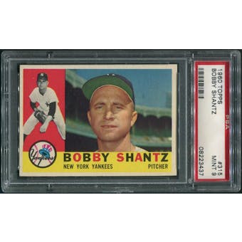 1960 Topps Baseball #315 Bobby Shantz PSA 9 (MINT)