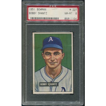 1951 Bowman Baseball #227 Bobby Shantz PSA 8 (NM-MT)