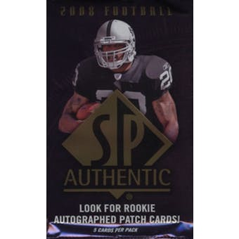 2008 Upper Deck SP Authentic Football Hobby Pack