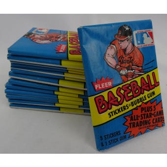 1981 Fleer Baseball Team Stickers Wax Pack (Lot of 14) (Reed Buy)