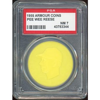 1955 Armour Coins Pee Wee Reese Yellow PSA 7 *3344 (Reed Buy)