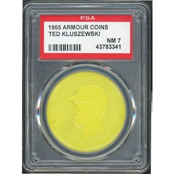 1955 Armour Coins Ted Kluszewski Yellow PSA 7 *3341 (Reed Buy)