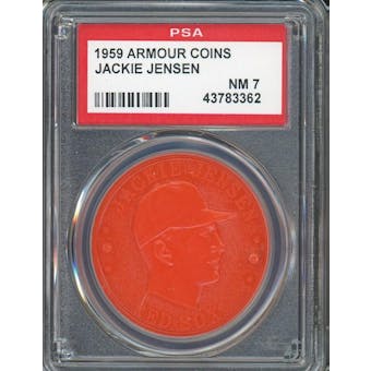 1959 Armour Coins Jackie Jensen Orange PSA 7 *3362 (Reed Buy)