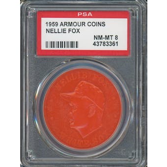1959 Armour Coins Nellie Fox Orange PSA 8 *3361 (Reed Buy)