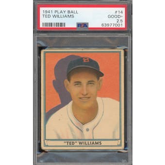 1941 Play Ball #14 Ted Williams PSA 2.5 *7001 (Reed Buy)