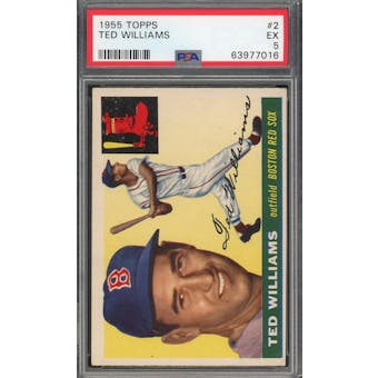 1955 Topps #2 Ted Williams PSA 5 *7016 (Reed Buy)