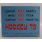 1979/80 Panini Sticker Hockey Wax Box (Reed Buy)