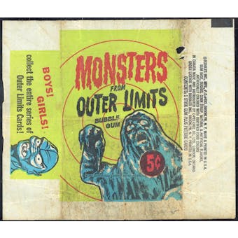 1964 Monsters From Outer Limits 5-Cent Wax Pack Wrapper (VG-G) (Reed Buy)
