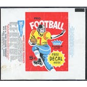 1960 Fleer Football 5-Cent Wax Pack Wrapper (EX/EX-MT) (Reed Buy)