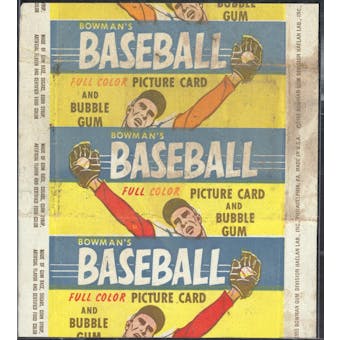 1955 Bowman Baseball Repeating Wax Pack Wrapper (VG-EX) (Reed Buy)