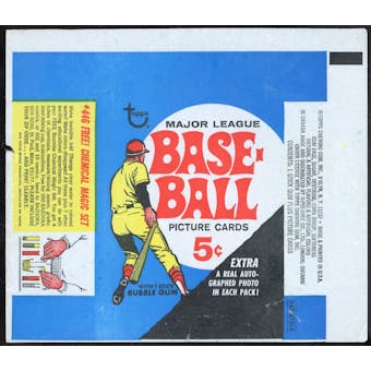 1969 Topps Baseball 5-Cent Wax Pack Wrapper (EX/EX-MT) - Chemical Magic Set Ad (Reed Buy)