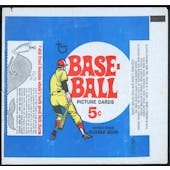 1969 Topps Baseball 5-Cent Wax Pack Wrapper (EX/EX-MT) - Whale Tooth Ad (Reed Buy)