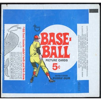 1969 Topps Baseball 5-Cent Wax Pack Wrapper (EX/EX-MT) - Whale Tooth Ad (Reed Buy)