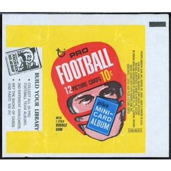 1969 Topps Football 10-Cent Wax Pack Wrapper (NM/NM-MT) - Build Your Library Ad (Reed Buy)