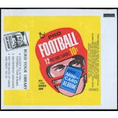 1969 Topps Football 10-Cent Wax Pack Wrapper (EX-MT) - Build Your Library Ad (Reed Buy)