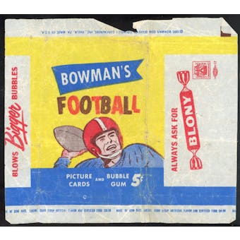 1955 Bowman Football 5-Cent Wax Pack Wrapper (VG-G) (Reed Buy)