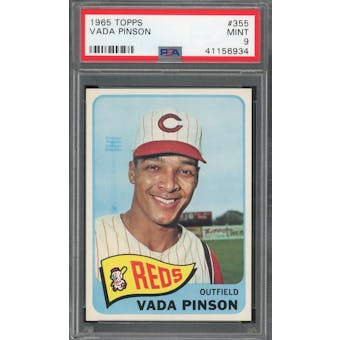 1965 Topps #355 Vada Pinson PSA 9 *6934 (Reed Buy)