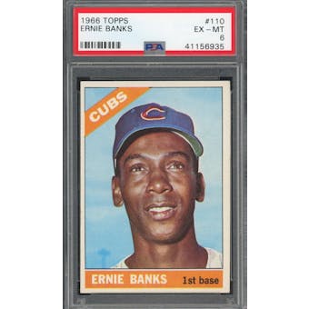1966 Topps #110 Ernie Banks PSA 6 *6935 (Reed Buy)
