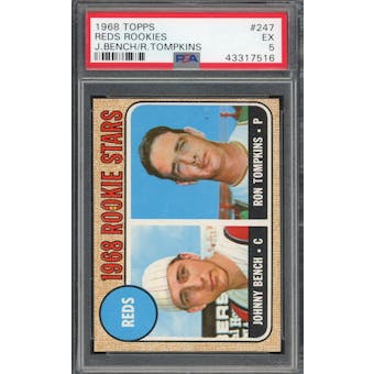 1968 Topps #247 Johnny Bench RC PSA 5 *7516 (Reed Buy)