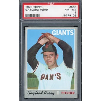 1970 Topps #560 Gaylord Perry PSA 8 *9108 (Reed Buy)