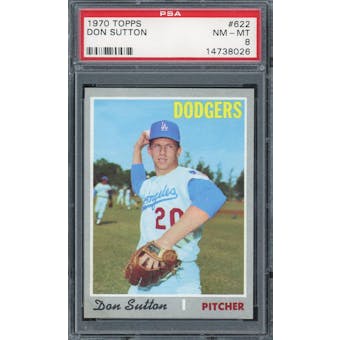 1970 Topps #622 Don Sutton PSA 8 *8026 (Reed Buy)