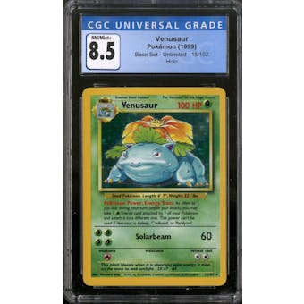 Pokemon Base Set Unlimited Venusaur 15/102 CGC 8.5