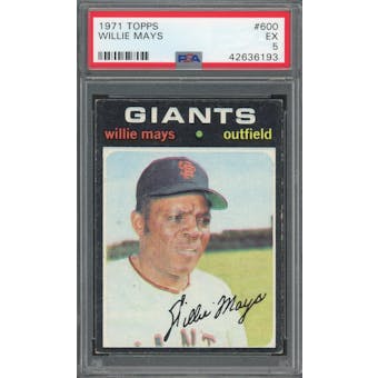 1971 Topps #600 Willie Mays PSA 5 *6193 (Reed Buy)