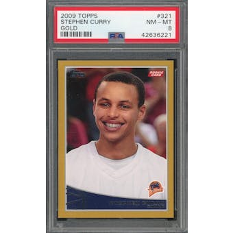 2009/10 Topps Gold #321 Stephen Curry #/2009 PSA 8 *6221 (Reed Buy)