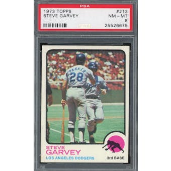 1973 Topps #213 Steve Garvey PSA 8 *6679 (Reed Buy)
