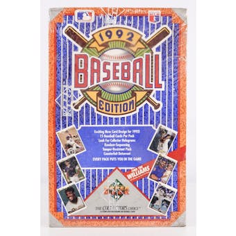 1992 Upper Deck Low # Baseball Hobby Box
