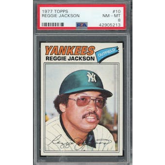 1977 Topps #10 Reggie Jackson PSA 8 *5213 (Reed Buy)