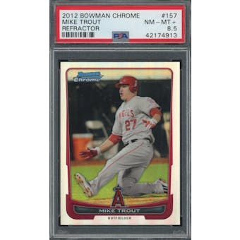 2012 Bowman Chrome Refractor #157 Mike Trout PSA 8.5 *4913 (Reed Buy)