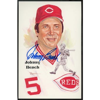 Johnny Bench Autographed Perez-Steele Postcard JSA UU36482 (Reed Buy)