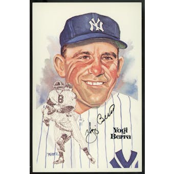 Yogi Berra Autographed Perez-Steele Postcard JSA UU36489 (Reed Buy)
