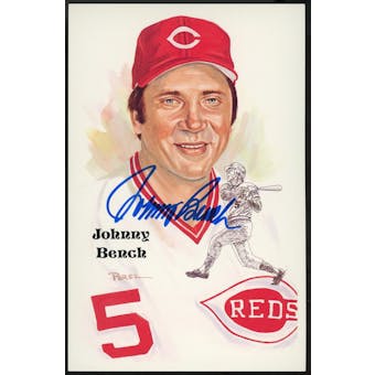 Johnny Bench Autographed Perez-Steele Postcard JSA UU36494 (Reed Buy)