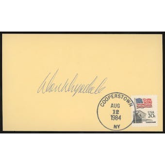 Don Drysdale Autographed Index Card JSA UU36571 (Reed Buy)