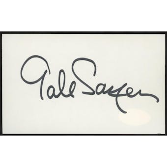 Gale Sayers Autographed Index Card JSA UU36573 (Reed Buy)