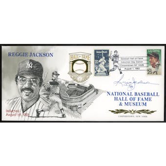 Reggie Jackson Autographed HOF Cachet JSA UU36579 (Reed Buy)