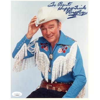 Roy Rogers Autographed 8x10 JSA UU36626 (pers.) (Reed Buy)