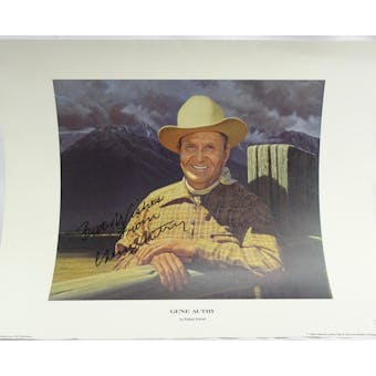 Gene Autry Autographed Poster JSA UU36592 (Reed Buy)