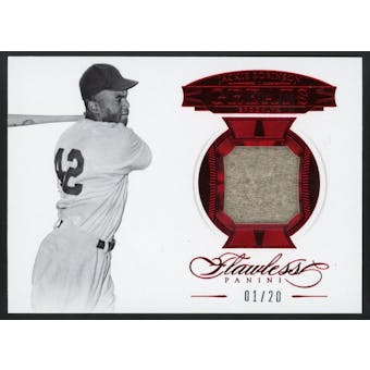 2017 Panini Flawless Material Greats Ruby #MGJR Jackie Robinson #/20 (Reed Buy)