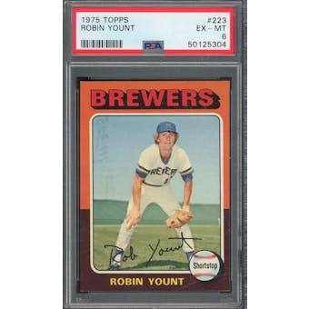 1975 Topps #223 Robin Yount RC PSA 6 *5304 (Reed Buy)