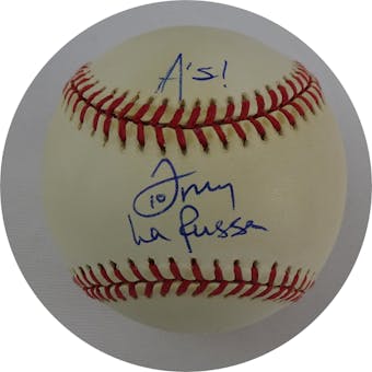 Tony LaRussa Autographed AL Brown Baseball JSA UU36411 (A's!) (Reed Buy)