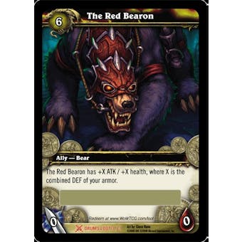 WoW Drums of War Single The Red Bearon (DoW-LOOT3) Unscratched Loot Card